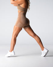 Load image into Gallery viewer, Beige Performance Seamless Shorts