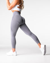 Load image into Gallery viewer, Grey Mid Rise Contour Seamless Leggings