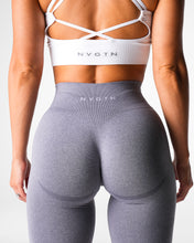 Load image into Gallery viewer, Grey Mid Rise Contour Seamless Leggings
