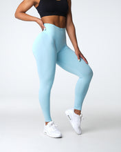 Load image into Gallery viewer, Pastel Blue Contour Seamless Leggings