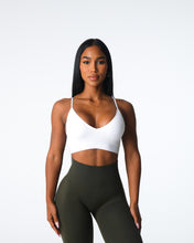 Load image into Gallery viewer, White Glimpse Ribbed Seamless Bra