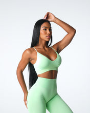 Load image into Gallery viewer, Pistachio Glimpse Ribbed Seamless Bra