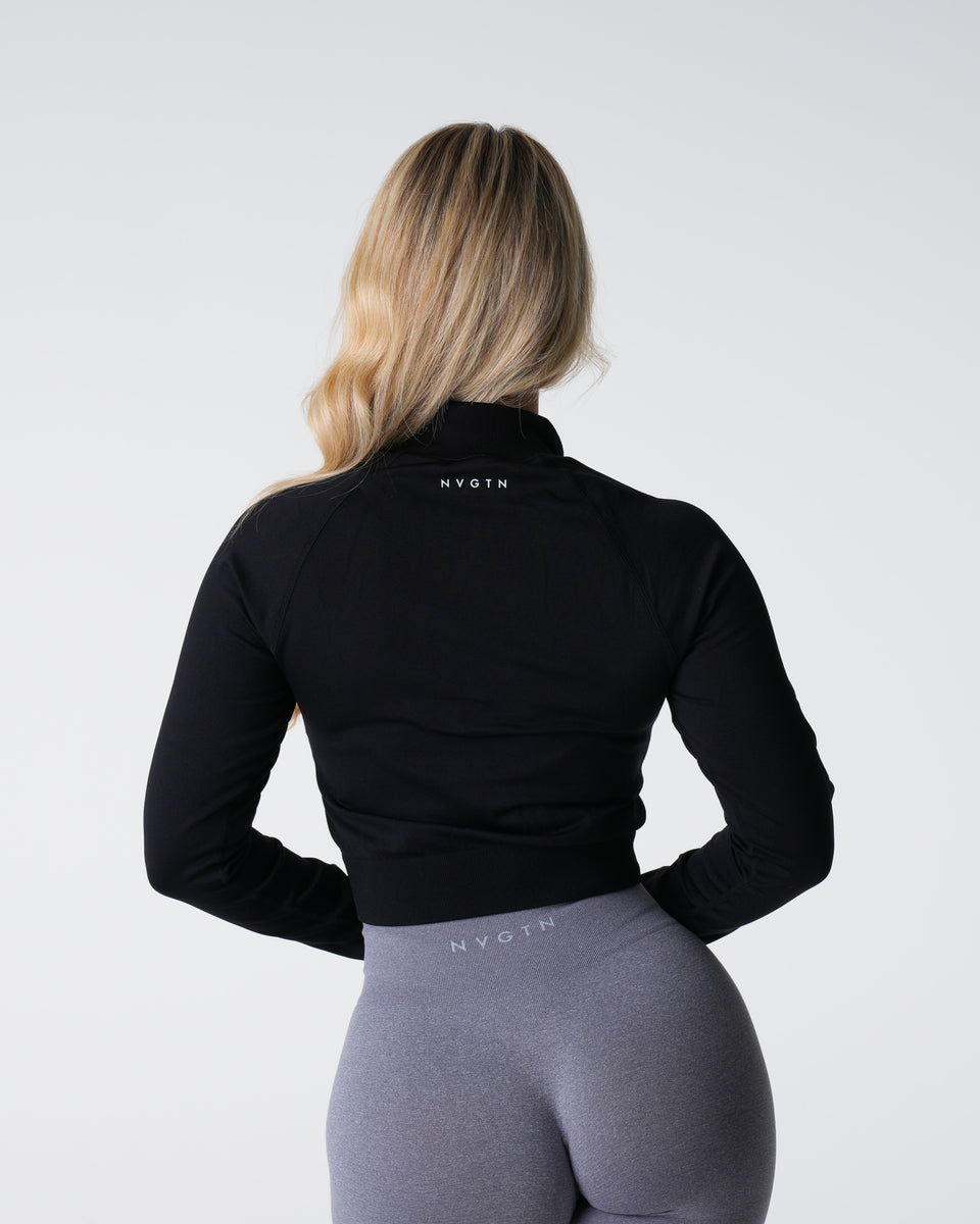 NVGTN Divine Seamless Zip Up Black
