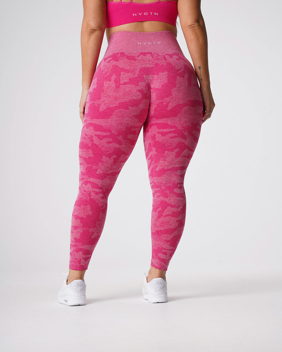 NVGTN Camo Seamless Leggings - Fuchsia