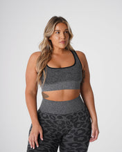 Load image into Gallery viewer, Black Speckled Leopard Eclipse Seamless Bra