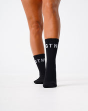 Load image into Gallery viewer, Black NVGTN Crew Socks