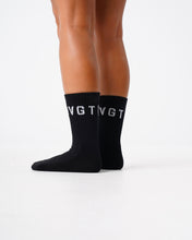 Load image into Gallery viewer, Black NVGTN Crew Socks