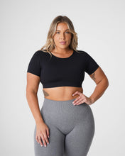 Load image into Gallery viewer, Black Open Back Tee