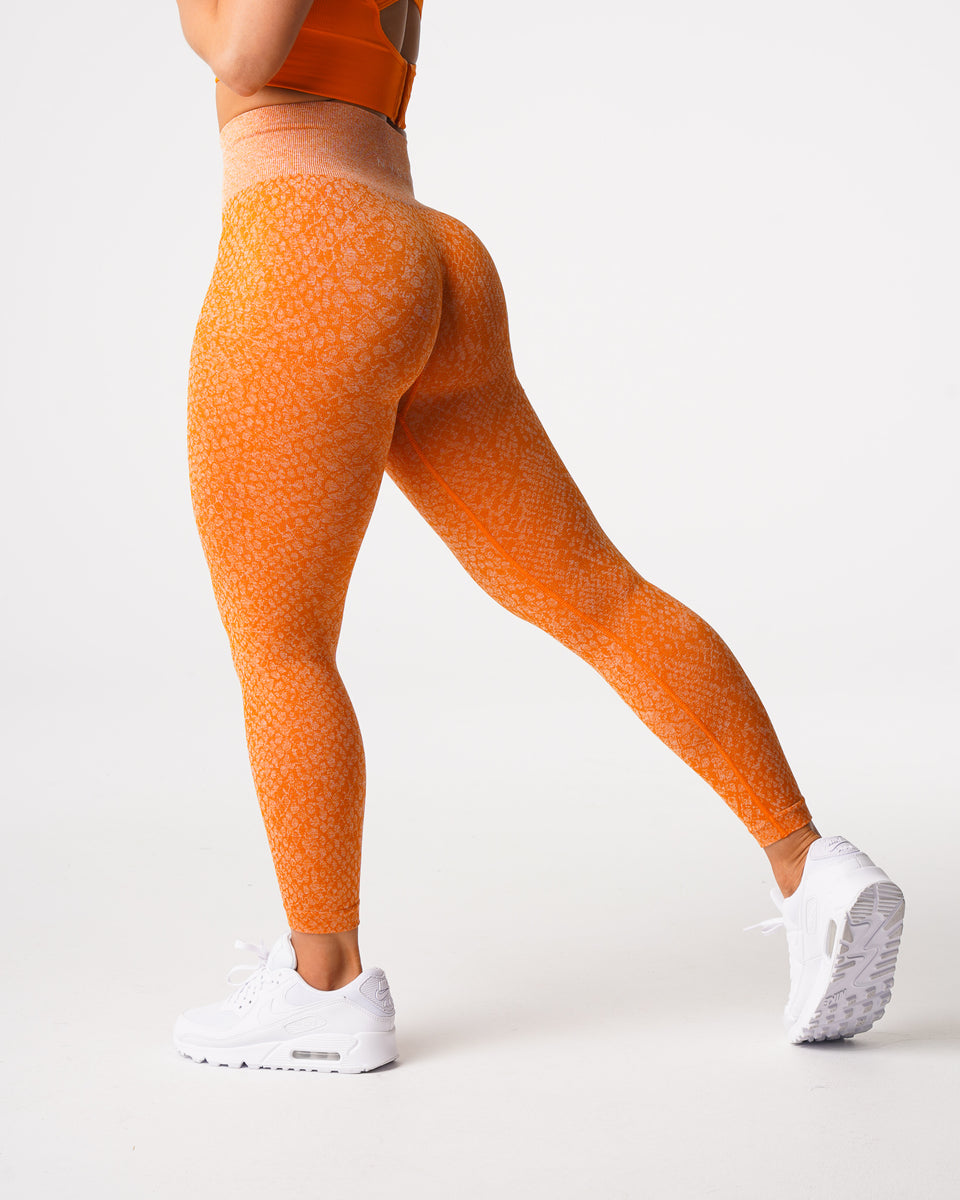 NVGTN Snakeskin Seamless Leggings - Burnt Orange |