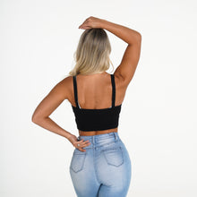 Load image into Gallery viewer, Black Confidence Cropped Tank
