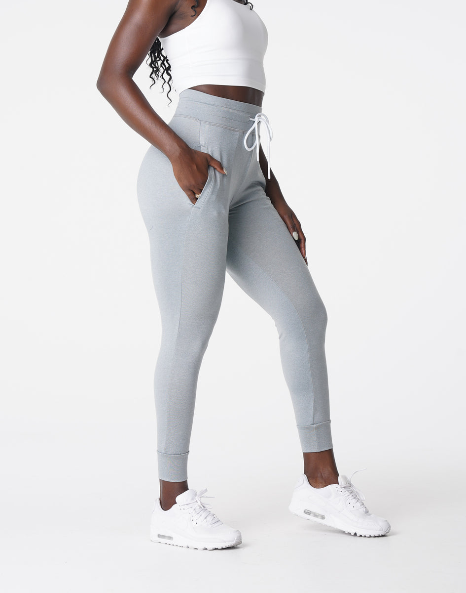 Ladies Slim Fit Silver Sweatpants – #NoFuchsGiven