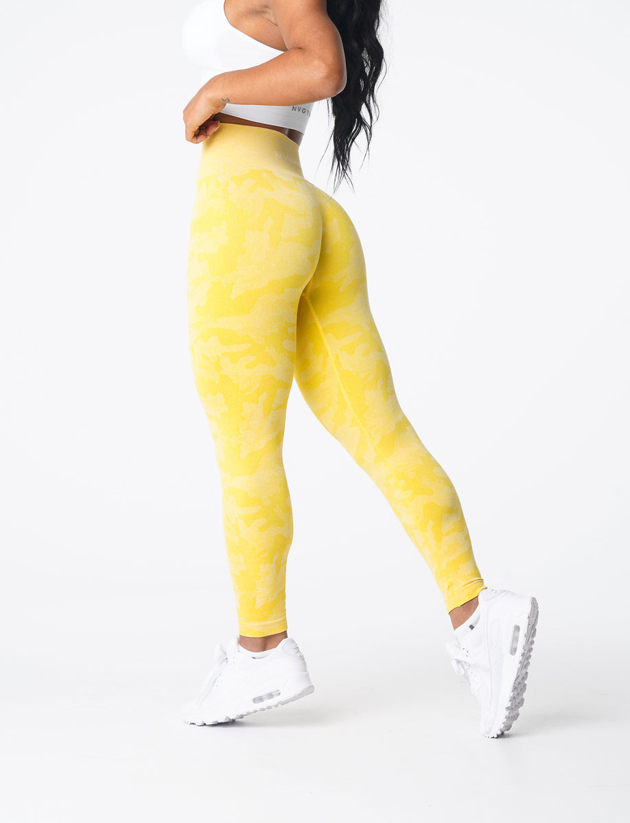 NVGTN Camo Seamless Leggings Sunshine Yellow - Main Image