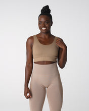 Load image into Gallery viewer, Beige Desire Ribbed Seamless Bra