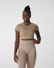 Load image into Gallery viewer, Beige Vortex Seamless Bra Top