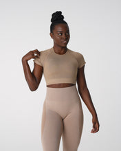 Load image into Gallery viewer, Beige Vortex Seamless Bra Top