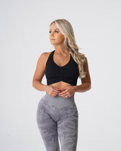 Load image into Gallery viewer, Black Cinched Seamless Bra
