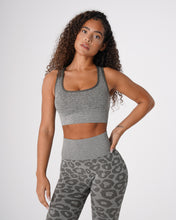 Load image into Gallery viewer, Khaki Green Leopard Eclipse Seamless Bra