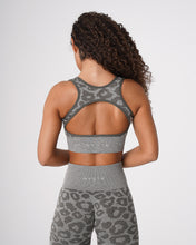 Load image into Gallery viewer, Khaki Green Leopard Eclipse Seamless Bra