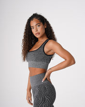 Load image into Gallery viewer, Black Speckled Zebra Eclipse Seamless Bra