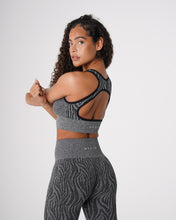Load image into Gallery viewer, Black Speckled Zebra Eclipse Seamless Bra