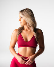 Load image into Gallery viewer, Ruby Red Glimpse Ribbed Seamless Bra