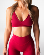 Load image into Gallery viewer, Ruby Red Glimpse Ribbed Seamless Bra