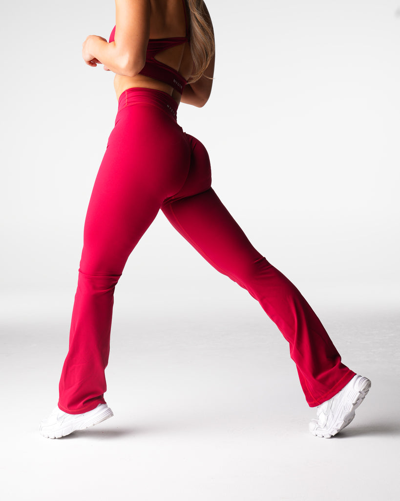 Ruby Red Effortless Flare Leggings