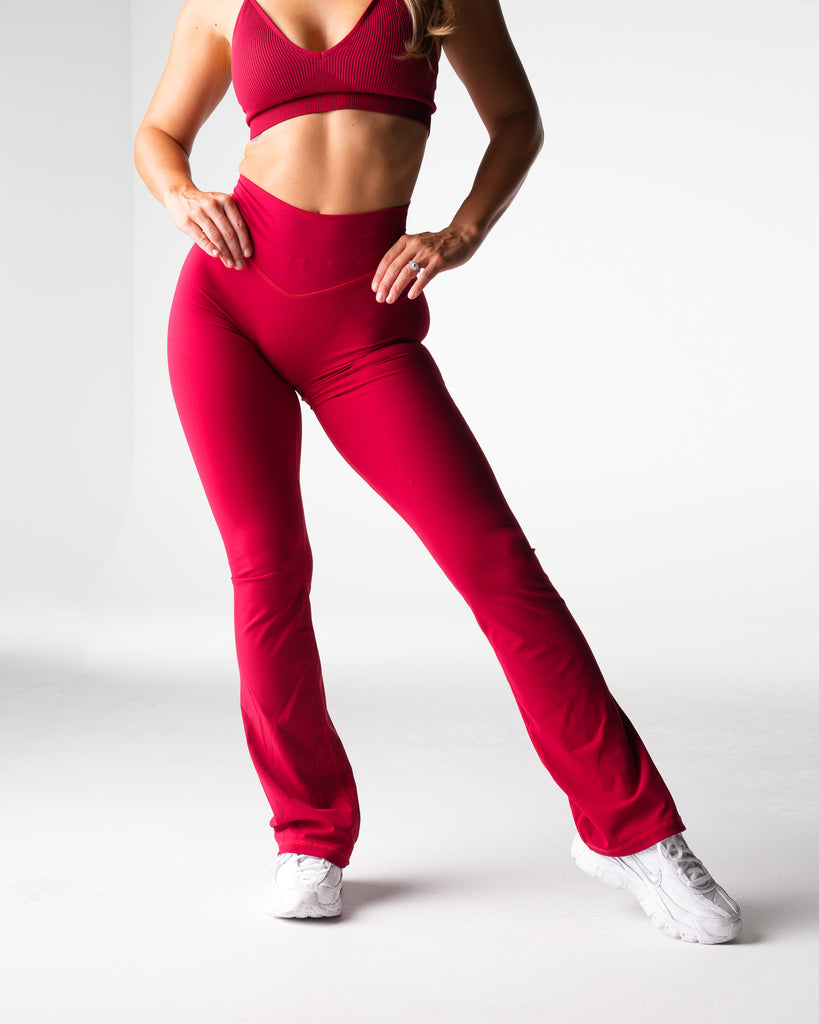 Ruby Red Effortless Flare Leggings