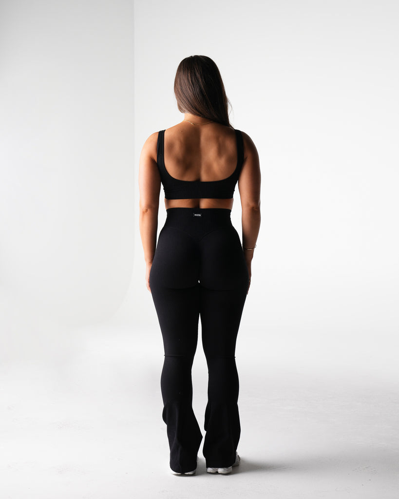 Black Harmony Ribbed Seamless Bra