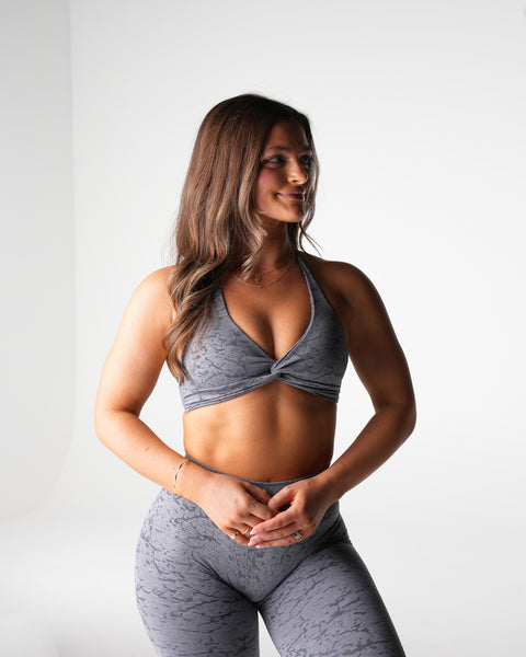 Grey Breakthrough Stunner Seamless Halter Bra