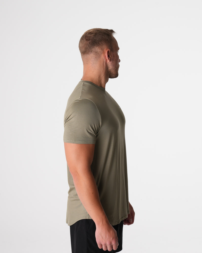 Sage Green Tech Fitted Tee