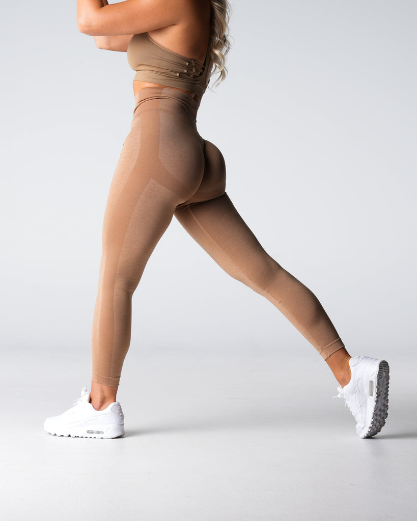 Beige Performance Seamless Leggings