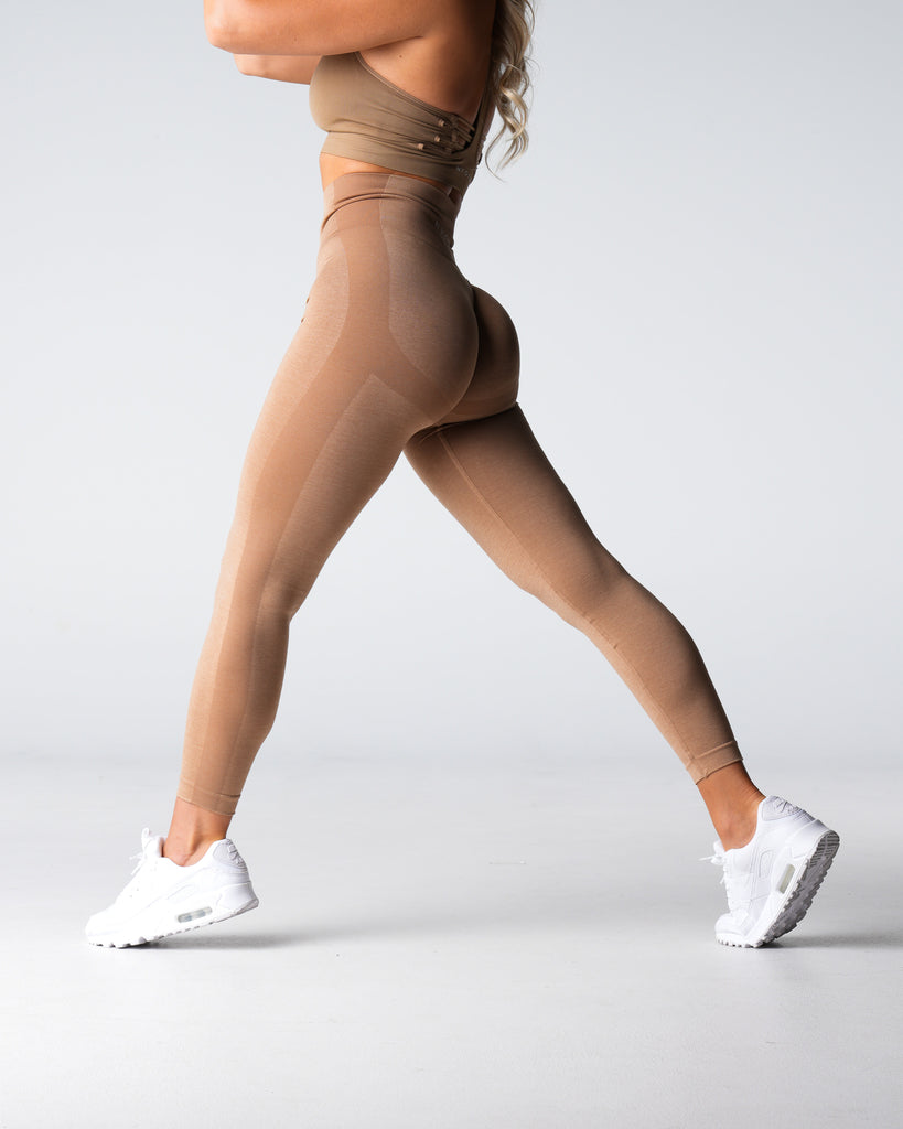 Beige Performance Seamless Leggings