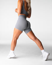 Load image into Gallery viewer, Grey Harmony Ribbed Seamless Shorts