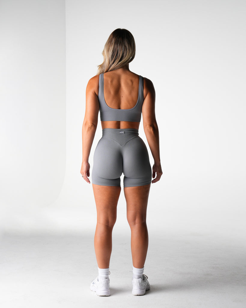 Grey Harmony Ribbed Seamless Bra