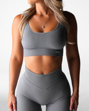 Load image into Gallery viewer, Grey Harmony Ribbed Seamless Bra