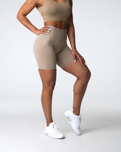 Load image into Gallery viewer, Beige Scrunch Seamless Shorts