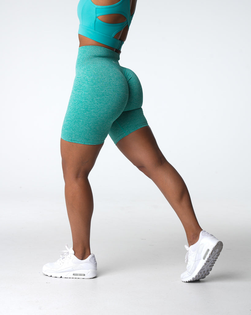 Turquoise Scrunch Seamless Shorts