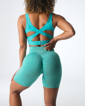 Load image into Gallery viewer, Turquoise Scrunch Seamless Shorts