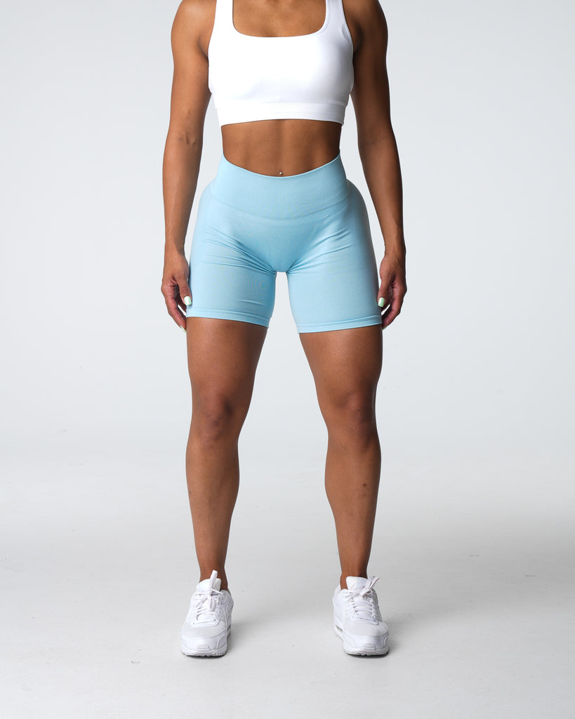 Pastel Blue Contour Seamless Shorts