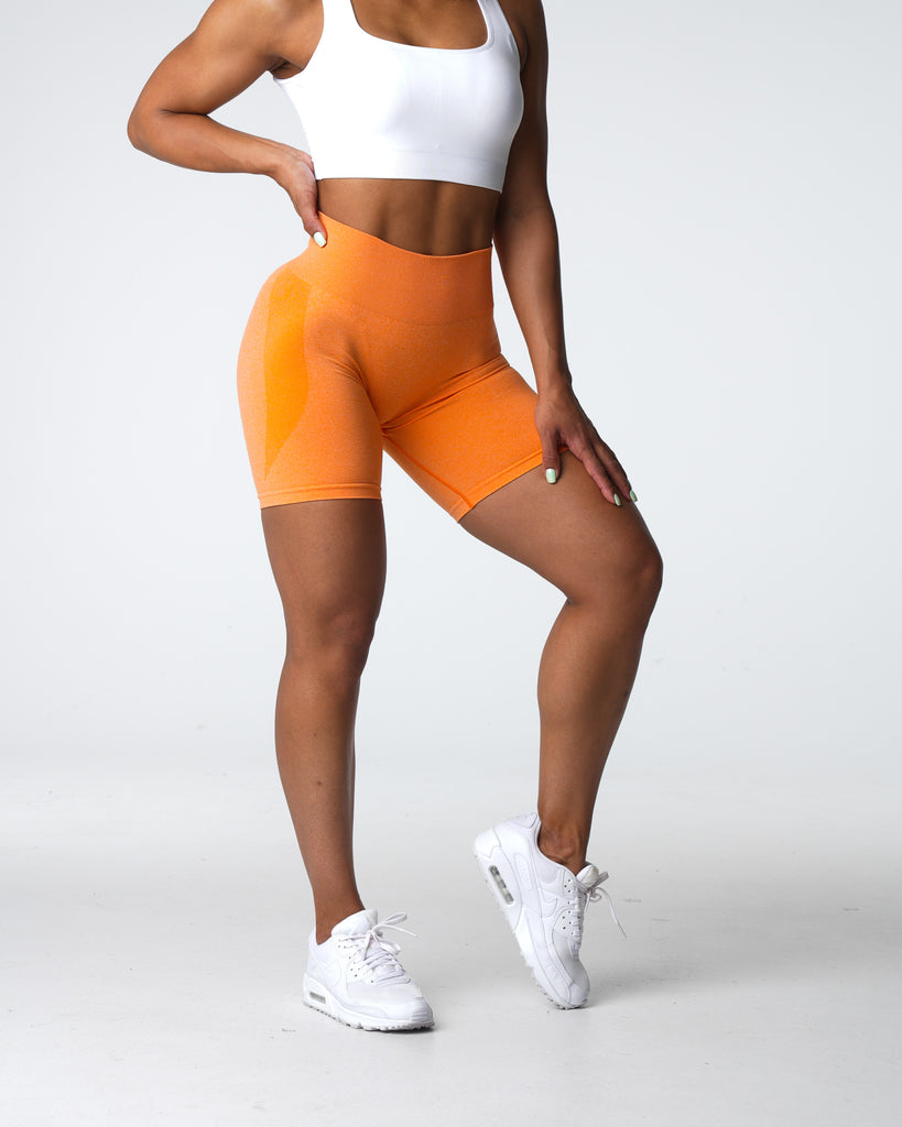 Sunset Orange Contour Seamless Shorts