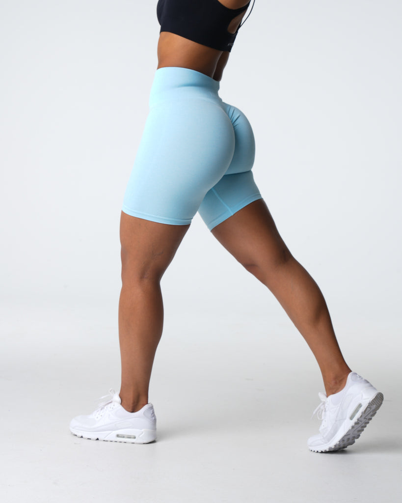 Pastel Blue Scrunch Seamless Shorts