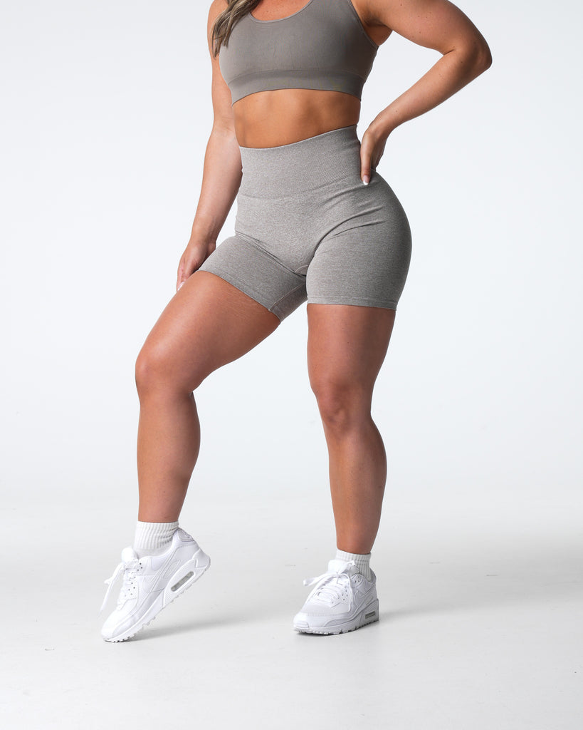 Taupe Scrunch Seamless Shorts