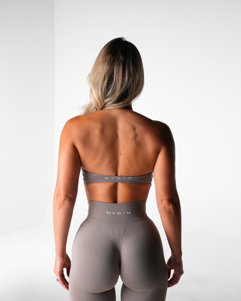 Taupe Endura Stunner Seamless Halter Bra