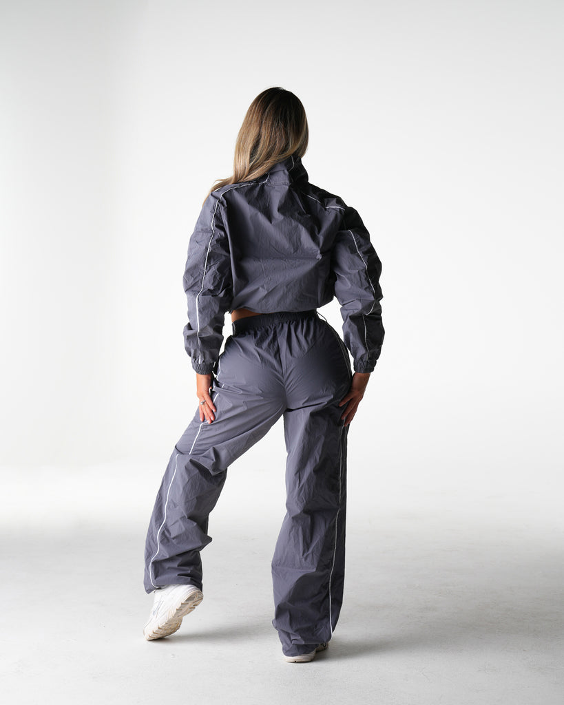 Grey Stride Windbreaker Jacket