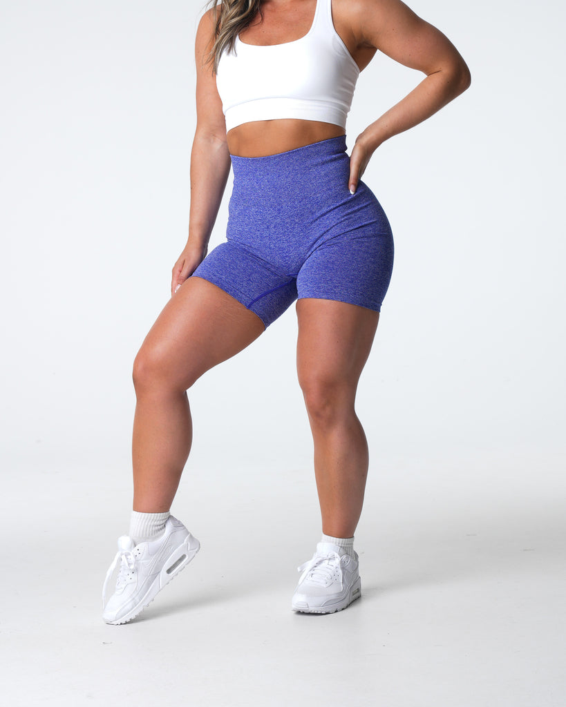 Electric Blue Scrunch Seamless Shorts