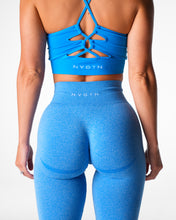 Load image into Gallery viewer, Ocean Blue Mid Rise Contour Seamless Leggings