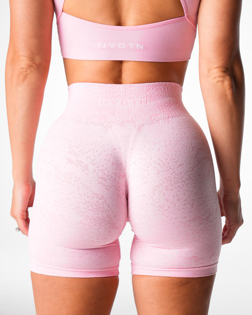Baby Pink Digital Seamless Shorts