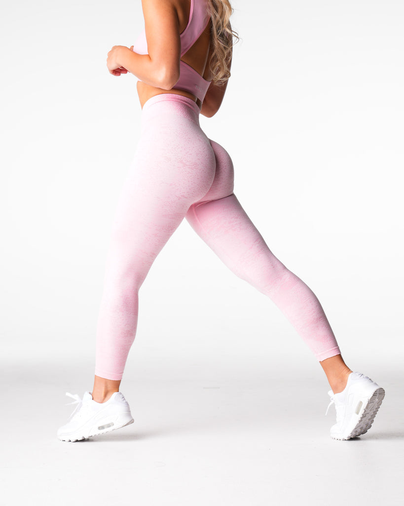 Baby Pink Digital Seamless Leggings