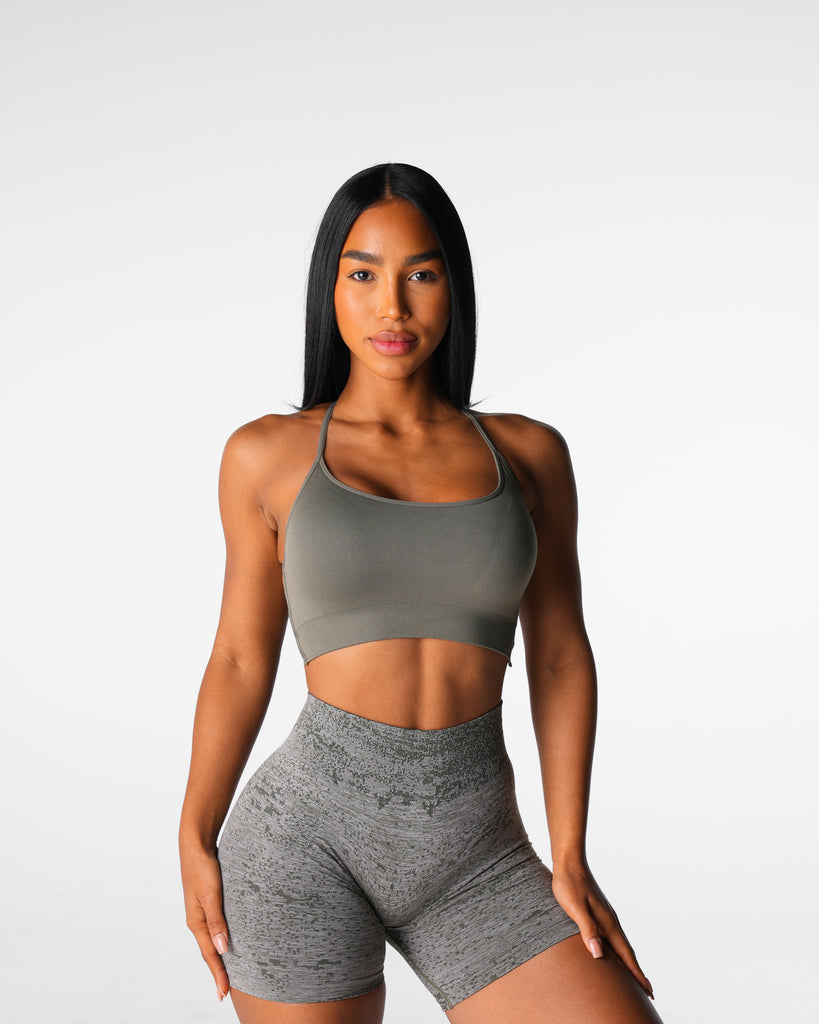 Khaki Green Invincible Seamless Bra